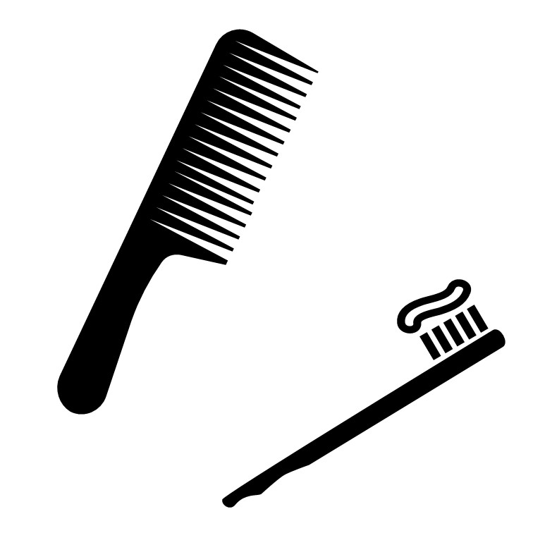 Lichaamsdelen wassen/verzorgen (bijv. tanden poetsen, nagels knippen) 